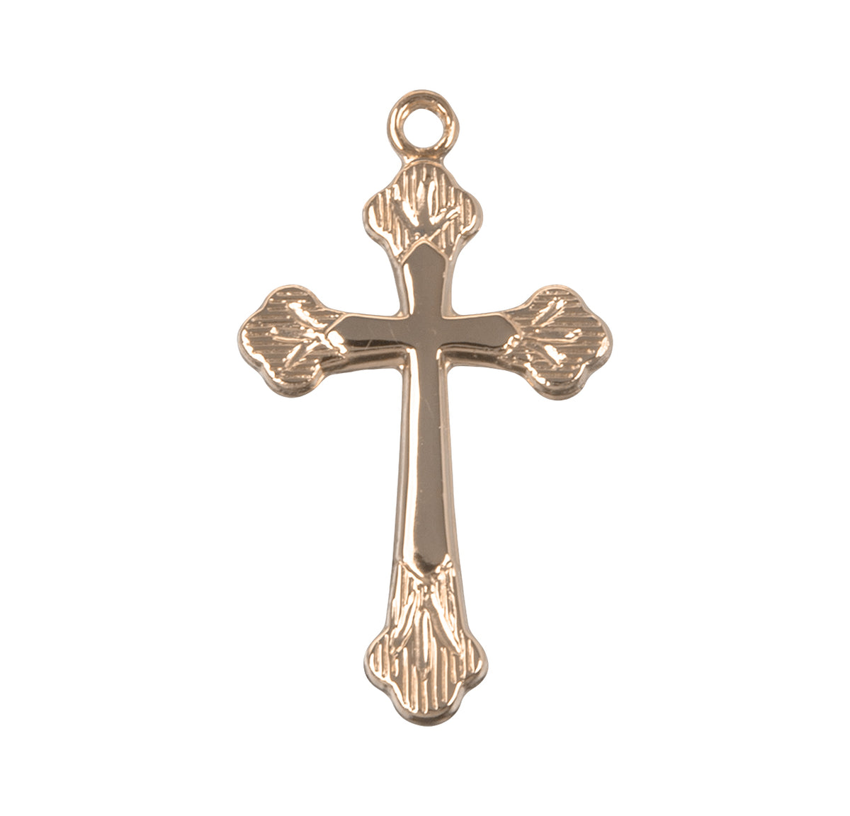 Flared Cross Necklace, Gold Over Sterling Silver