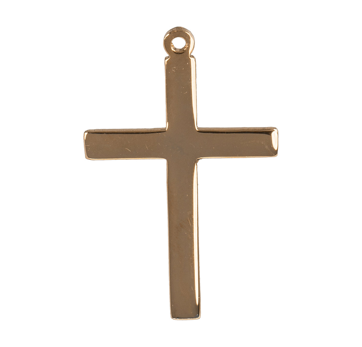 Plain Cross Necklace, Gold Over Sterling Silver