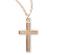 Vine Cross Necklace, Gold Over Sterling Silver