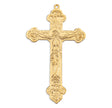 Fancy Vine Crucifix Necklace, Gold Over Sterling Silver