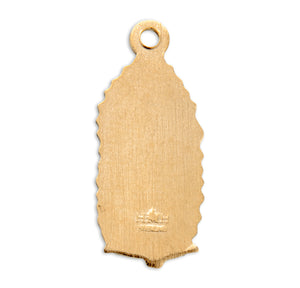 Medium Our Lady of Guadalupe Medal Necklace, Gold Over Sterling Silver