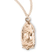 Medium Our Lady of Guadalupe Medal Necklace, Gold Over Sterling Silver