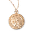 Holy Scapular Round Double-Sided Medal Necklace, Gold Over Sterling Silver