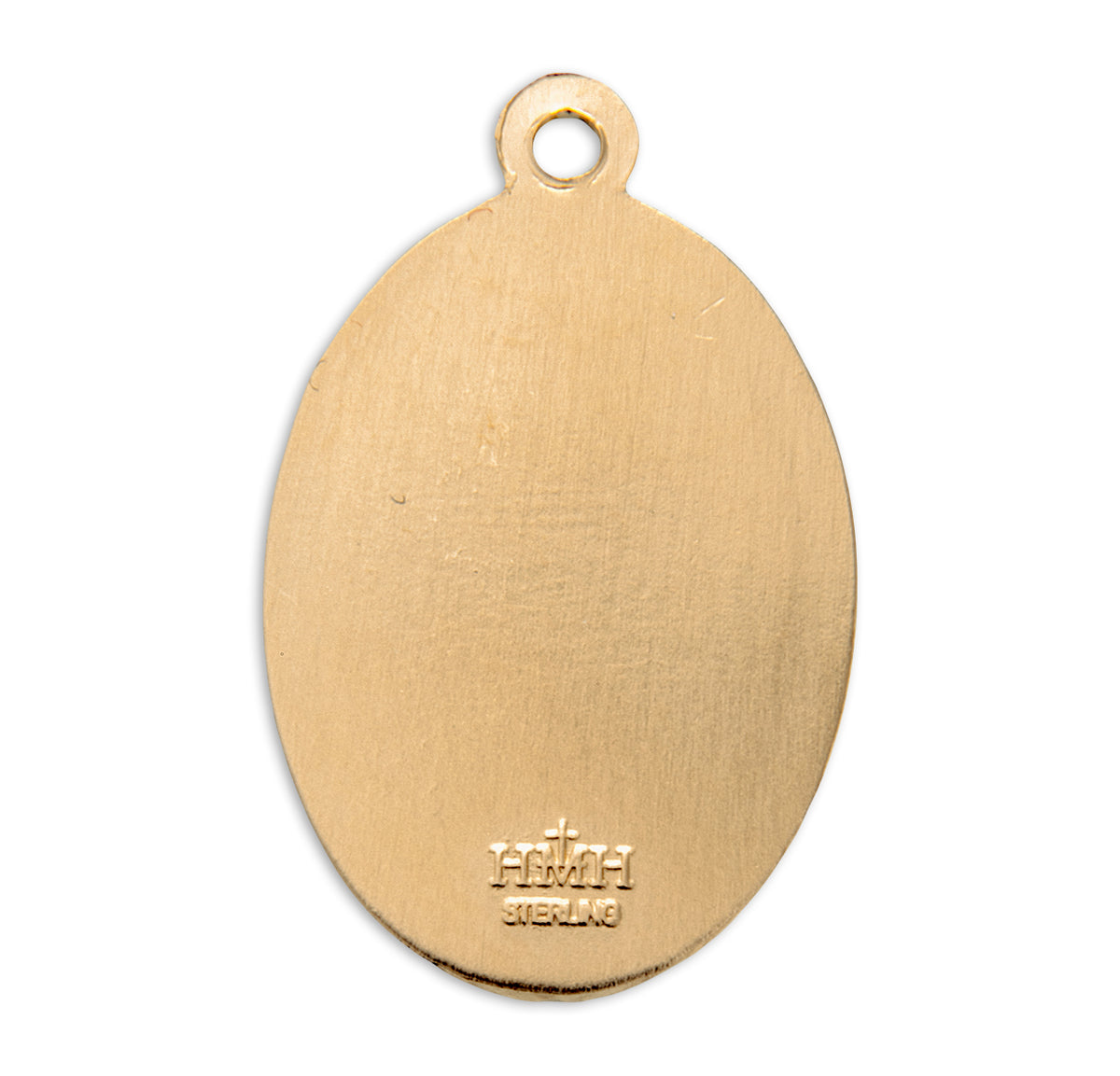 Our Lady of Guadalupe Oval Medal Necklace, Gold Over Sterling Silver