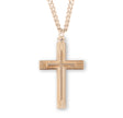 Extra Large Cross Necklace, Gold Over Sterling Silver