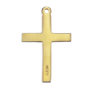 Starburst Cross Necklace, Gold Over Sterling Silver