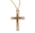 Starburst Cross Necklace, Gold Over Sterling Silver