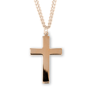 Latin Cross Necklace, Gold Over Sterling Silver