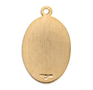 Saint Gerard Oval Medal Necklace, Gold Over Sterling Silver