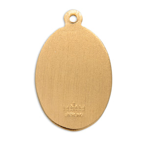 Saint Jude Oval Medal Necklace, Gold Over Sterling Silver