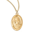 Saint Peter Oval Medal Necklace, Gold Over Sterling Silver