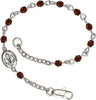 Silver Chalice First Communion Bracelet 4mm Crystal Beads for Girls