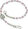 Silver Chalice First Communion Bracelet 4mm Crystal Beads for Girls