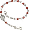 Silver Chalice First Communion Bracelet 4mm Crystal Beads for Girls