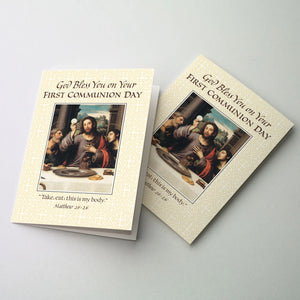 First Communion Card - God Bless You on Your First Communion Day
