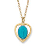 Gold Plated Heart Miraculous Medal Necklace in Two Colors