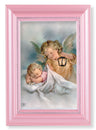 Guardian Angel with Baby Girl 4x6 Print Pearlized Frame