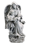 Guardian Angel with Child and Book Garden Statue 19" High