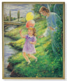 Guardian Angel with Girl Gold Frame 8x10 Plaque