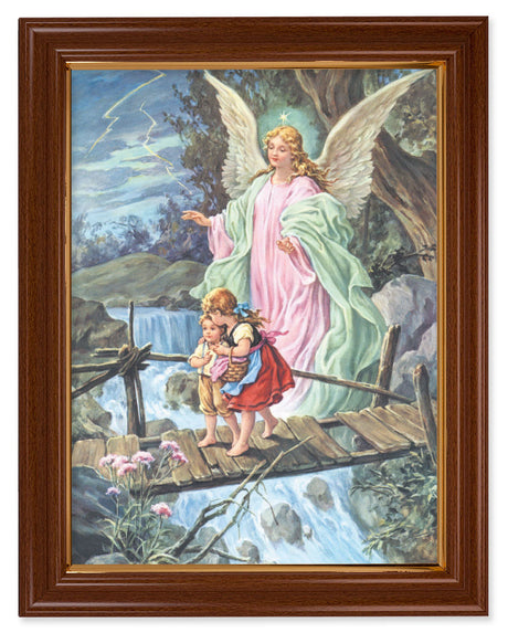 Guardian Angel Over the Bridge 12x16 Framed Print Artboard