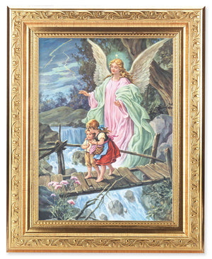 Guardian Angel Over the Bridge 6x8 Print Under Glass