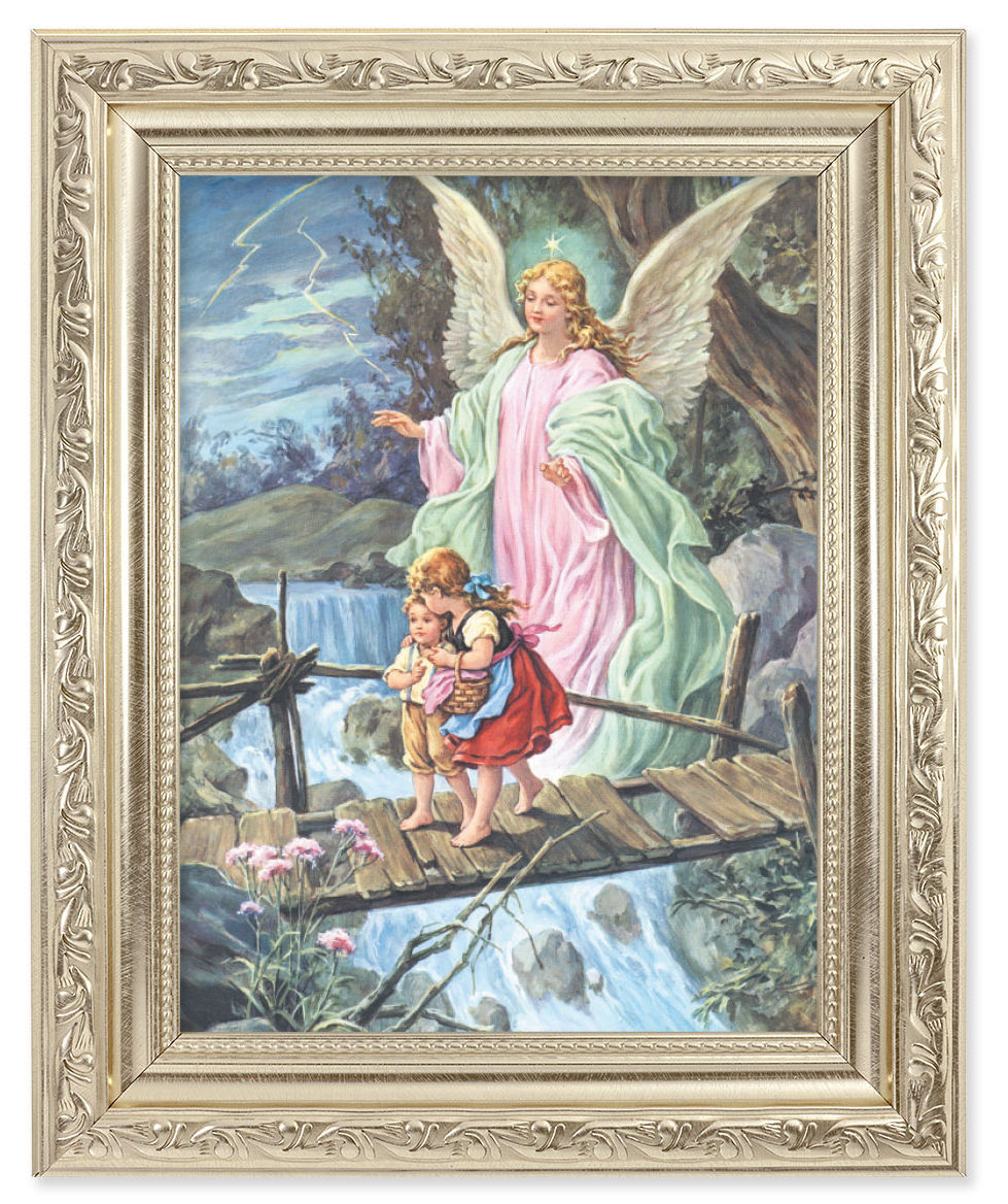 Guardian Angel Over the Bridge 6x8 Print Under Glass
