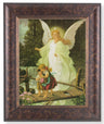 Guardian Angel Over Bridge 8x10 Framed Print Under Glass