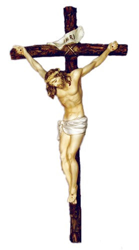 Handpainted Crucifix by Ado Santini - 16"