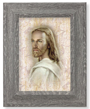 Head of Christ 7x9 Gray Oak Frame