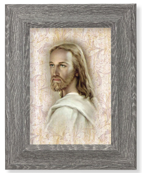 Head of Christ 7x9 Gray Oak Frame