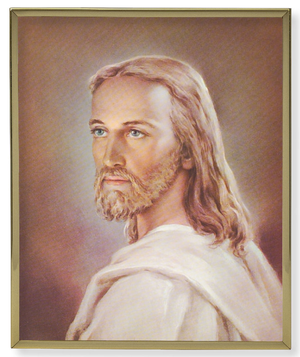 Head of Christ Gold Frame 8x10 Plaque