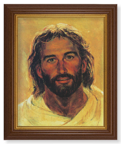 Head of Christ by Hook 8x10 Textured Artboard Dark Walnut Frame