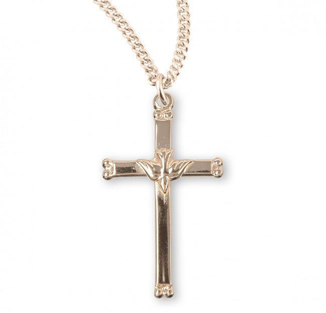 High Polish Cross Pendant with Holy Spirit Center