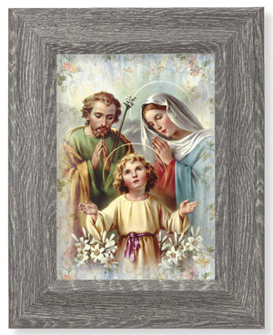 Holy Family 7x9 Gray Oak Frame