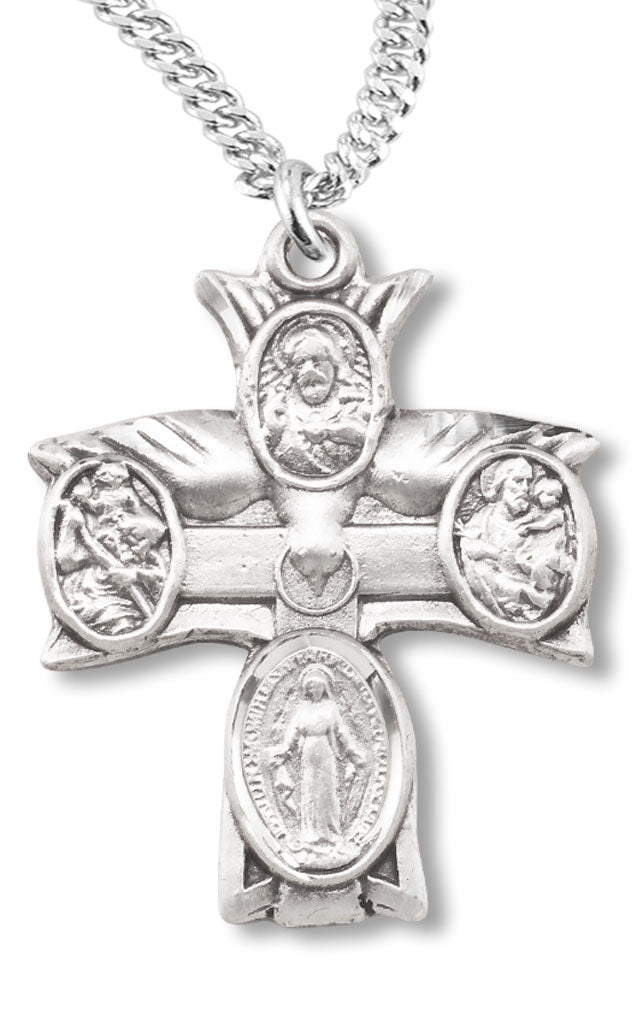Holy Spirit Cross 4 Way Pendant