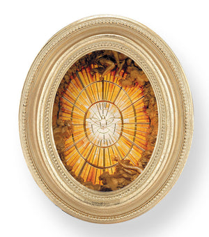 Holy Spirit Small 4.5 Inch Oval Framed Print