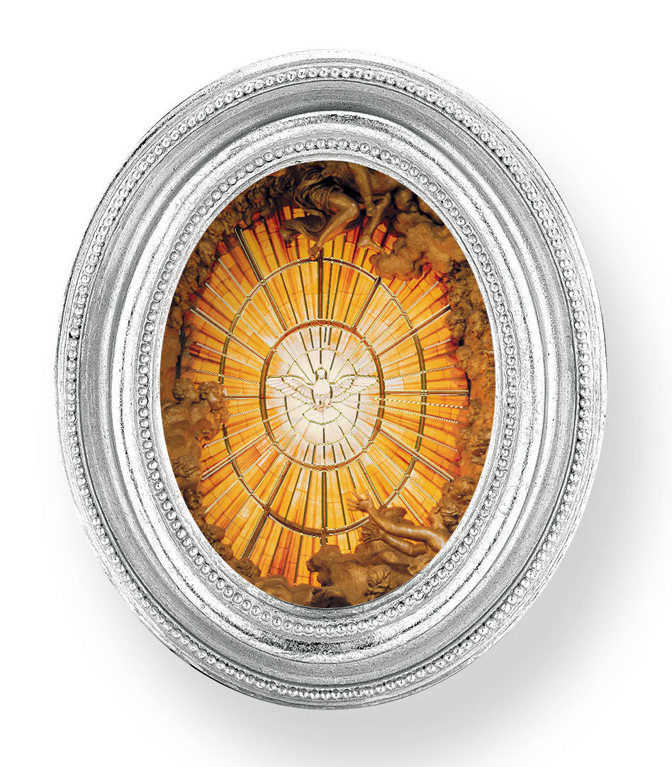 Holy Spirit Small 4.5 Inch Oval Framed Print