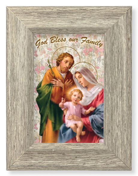 Home Family Blessing 8x6 Gray Oak Frame