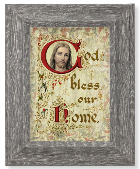 House Blessing 7x9 Gray Oak Frame