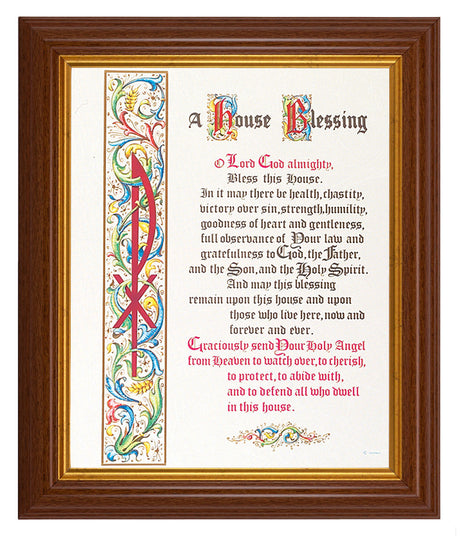 House Blessing 8x10 Textured Artboard Dark Walnut Frame