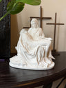 Pieta Statue in White Resin - 7 Inches