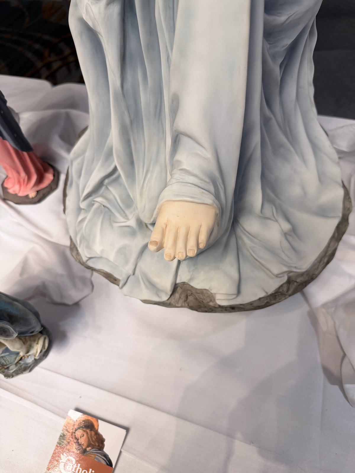 26-Inch Hand-Painted Madonna and Child Statue, Full Color