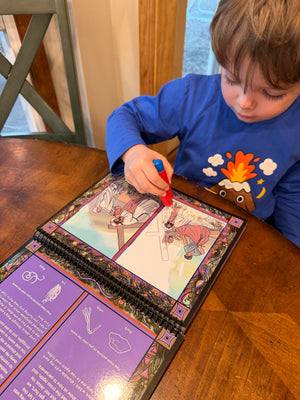 Stations of the Cross Water Reveal Activity Book for Kids – Reusable Lent Learning Tool with Water Pen