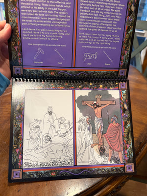 Stations of the Cross Water Reveal Activity Book for Kids – Reusable Lent Learning Tool with Water Pen