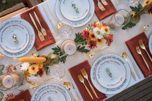 Daily Bread Scripture Salad & Luncheon Plates – Set of 4 Porcelain Plates with Bible Verses