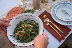 Daily Bread Scripture Serving Bowl – Joshua 24:15 Porcelain Vegetable Bowl (10")