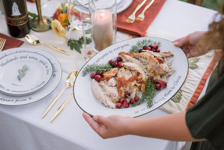 Daily Bread Scripture Oval Platter – 1 Corinthians 9:19 Porcelain Serving Platter (14")