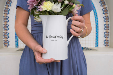 Daily Bread Scripture Pitcher – James 1:25 Porcelain Serving Pitcher (32 oz.)