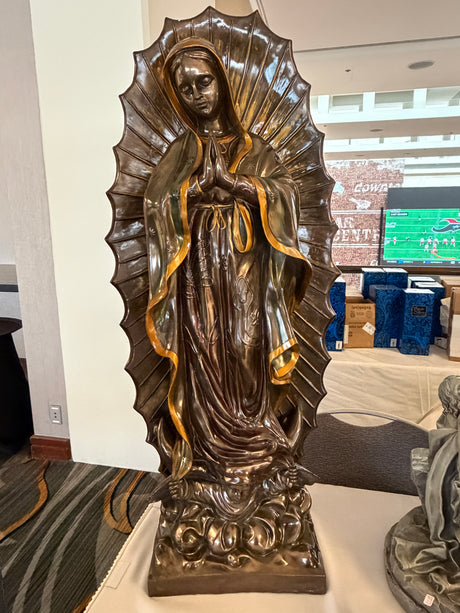 Our Lady of Guadalupe Statue, 43-Inch Cold-Cast Bronze