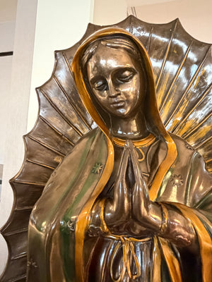 Our Lady of Guadalupe Statue, 43-Inch Cold-Cast Bronze